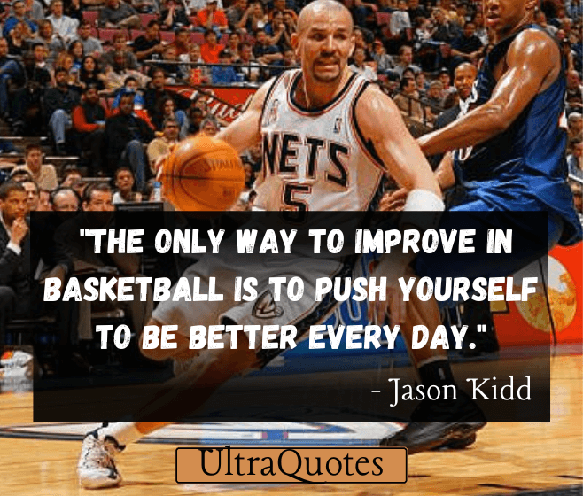 "The only way to improve in basketball is to push yourself to be better every day."